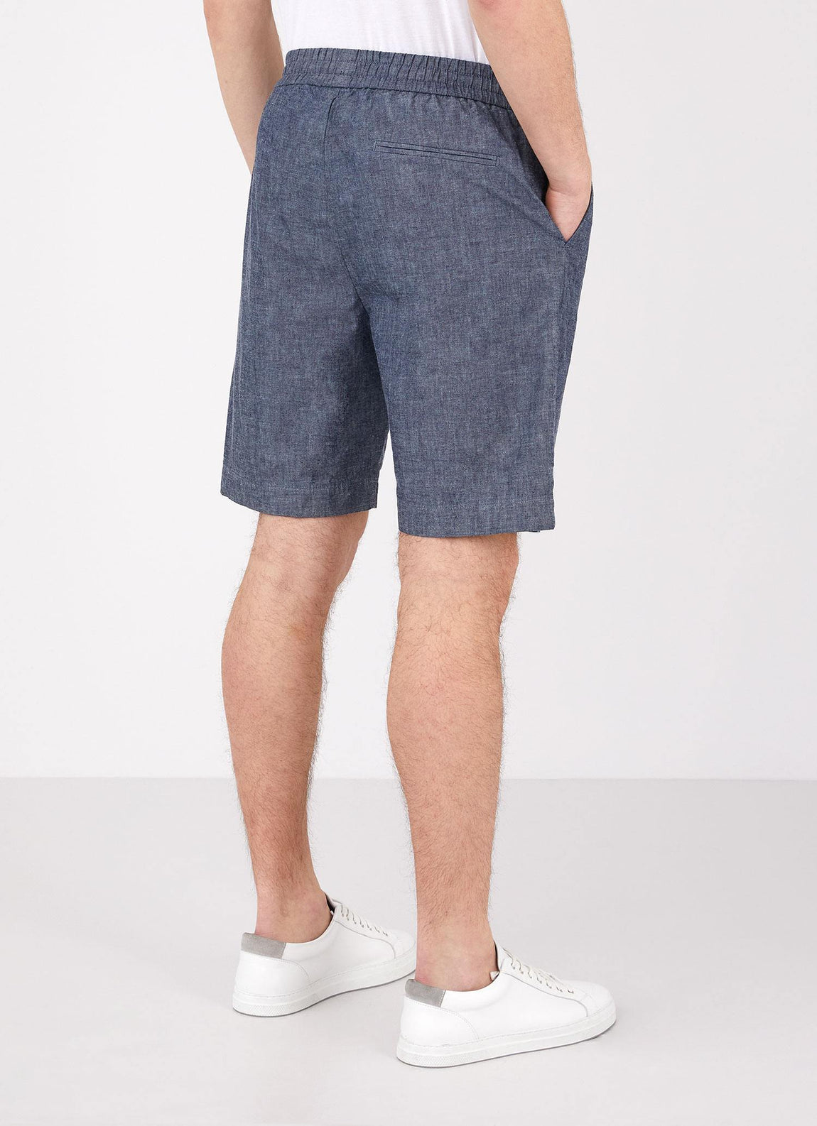 Men's Drawstring Short in Denim Chambray