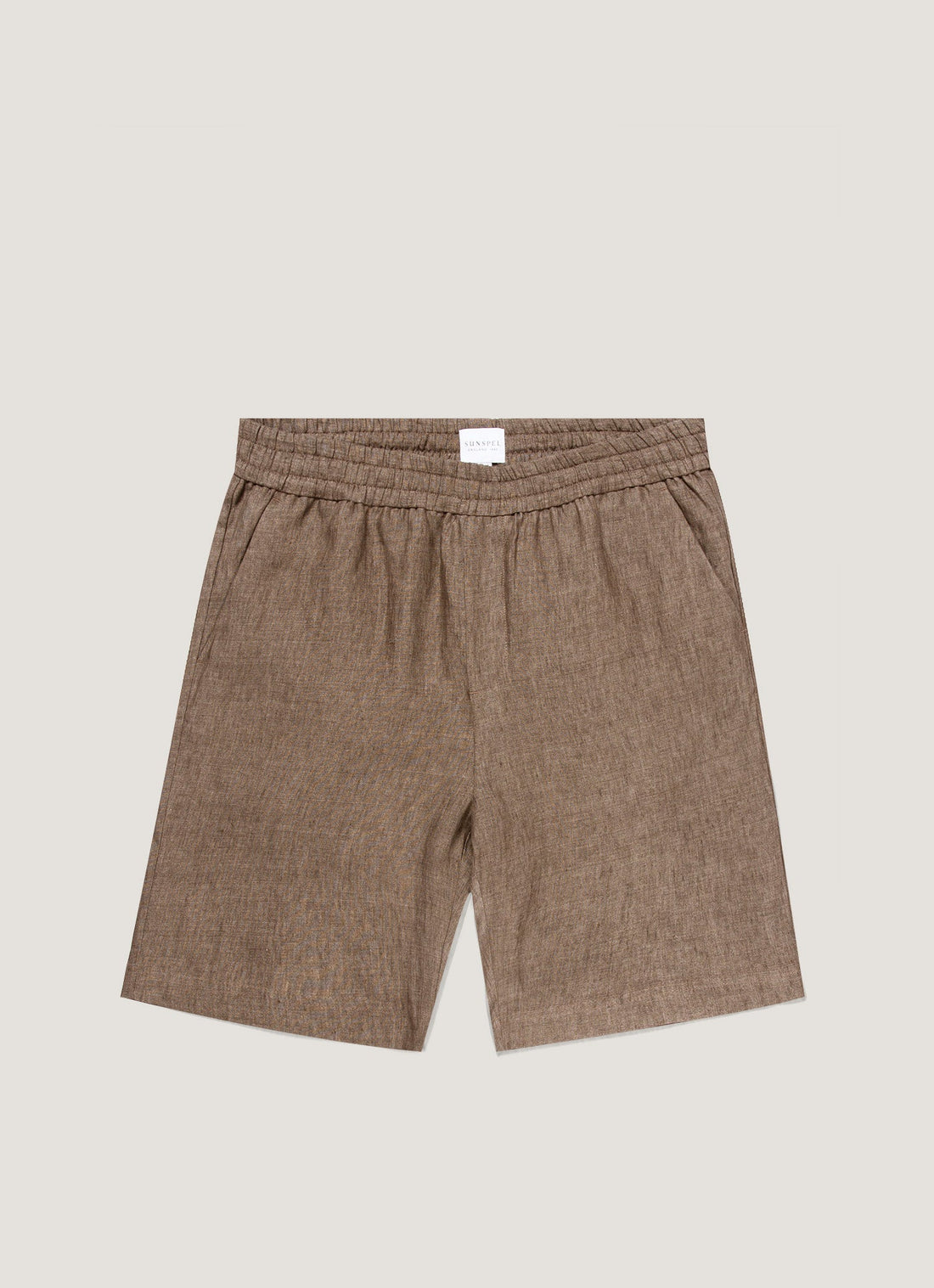 Men's Linen Drawstring Short in Dark Walnut