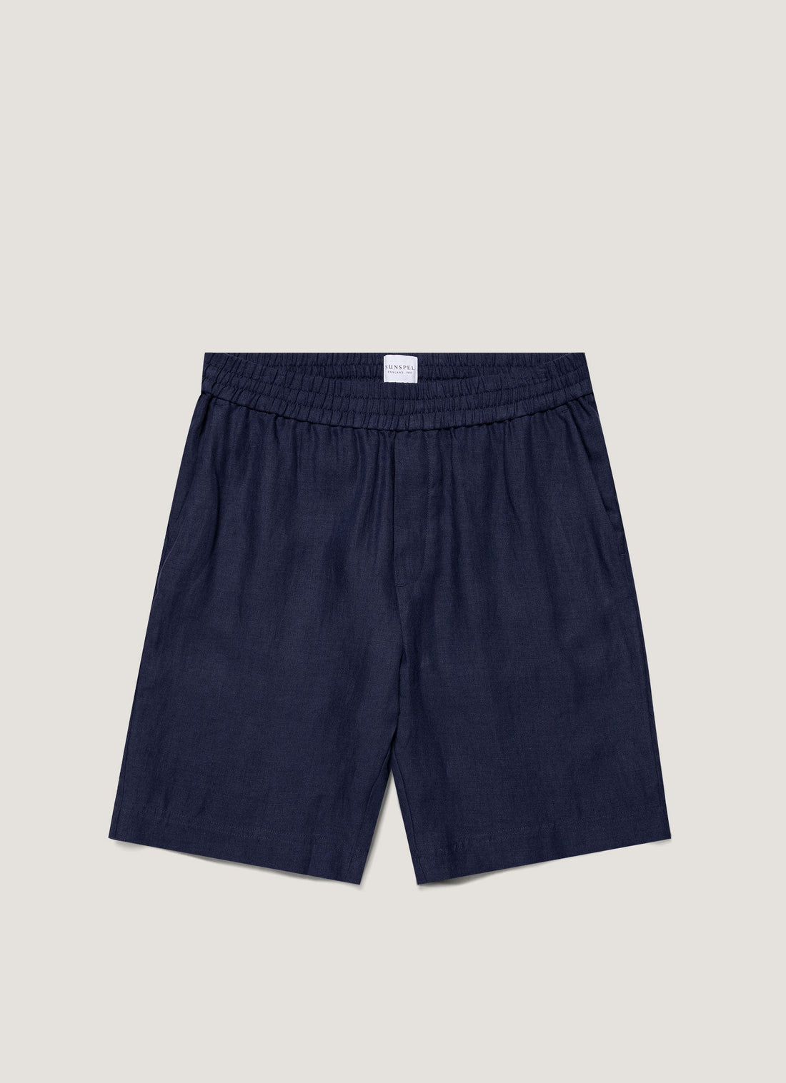 Men's Linen Drawstring Short in Light Navy