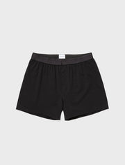 Men's Superfine Cotton One-Button Shorts in Black in Black