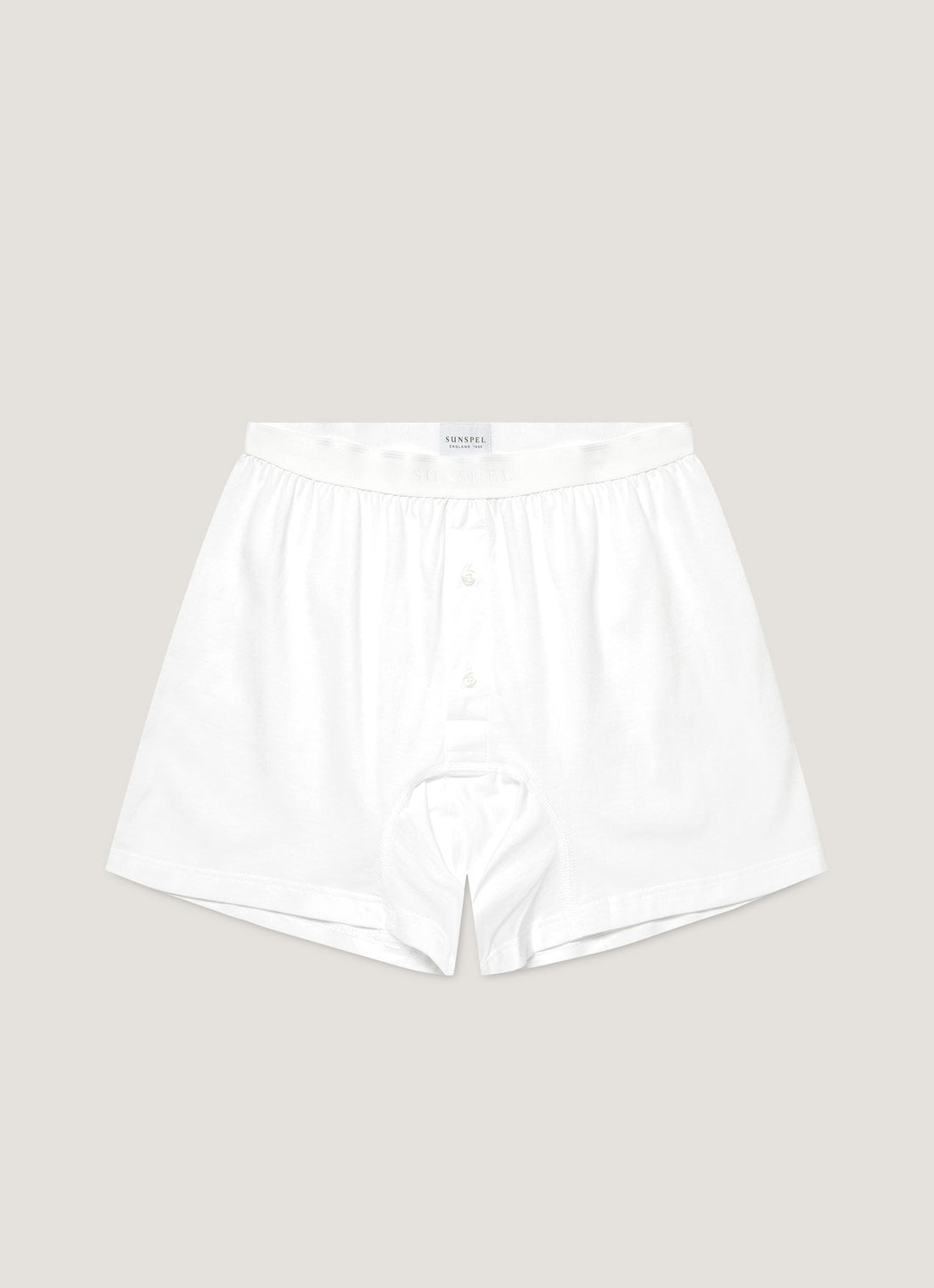 Lange Shorts mit Knöpfen aus extrafeiner Baumwolle