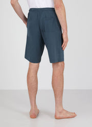 Men's Cotton Modal Lounge Shorts in Dark Petrol