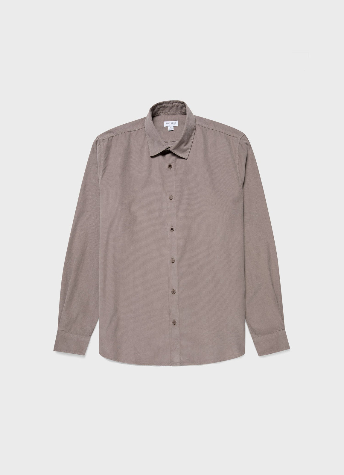 Men's Fine Cord Shirt in Umber Brown