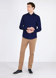 Men's Poplin Casual Shirt in Navy