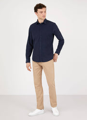 Men's Fine Cord Shirt in Navy