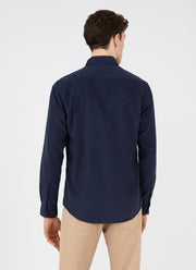 Men's Fine Cord Shirt in Navy
