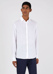 Men's Linen Shirt in White