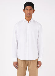 Men's Poplin Casual Shirt in White
