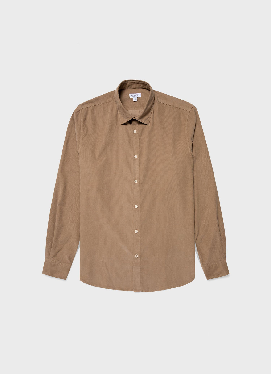 Men's Fine Cord Shirt in Stone