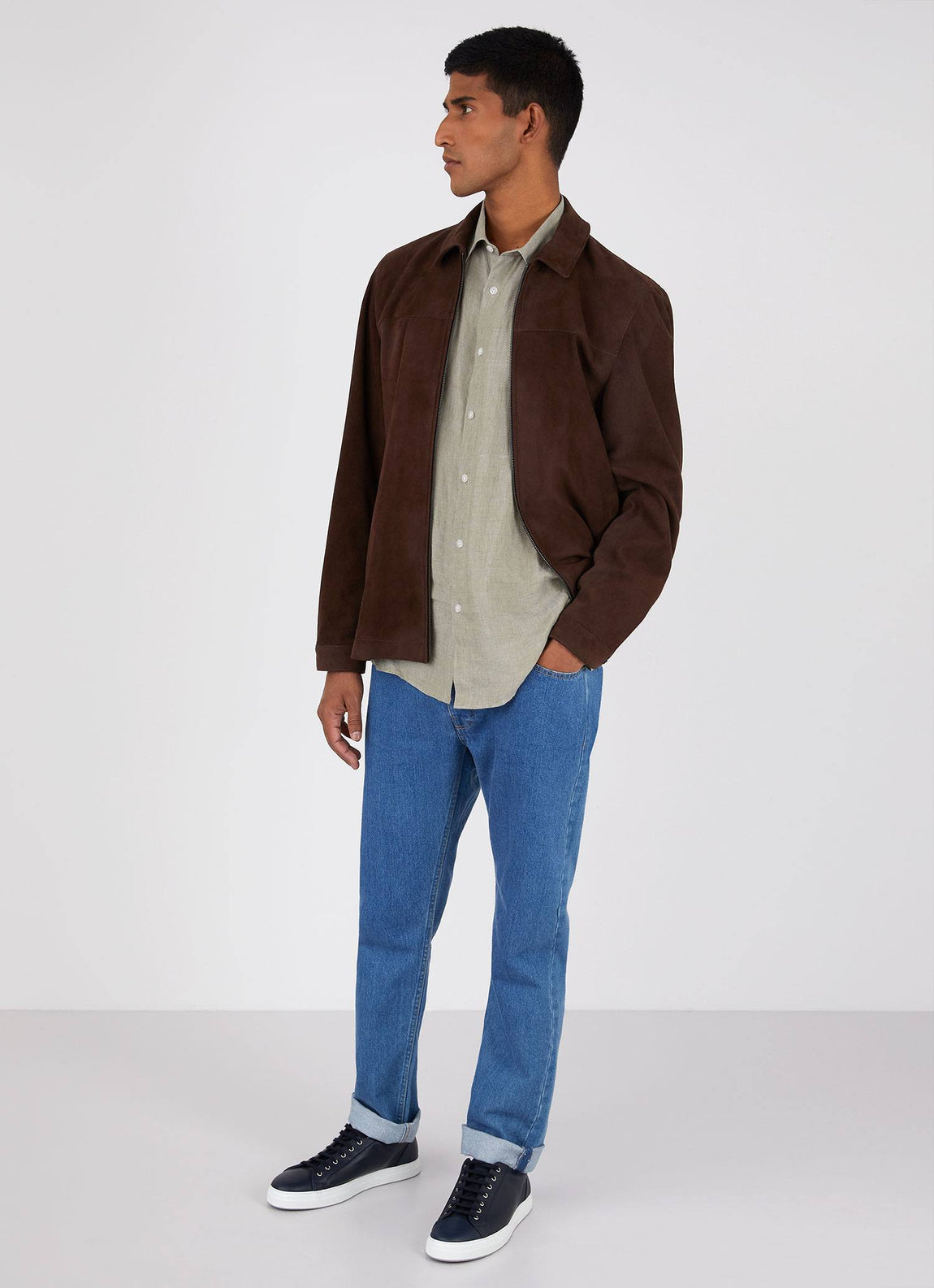 Men's Linen Shirt in Stone