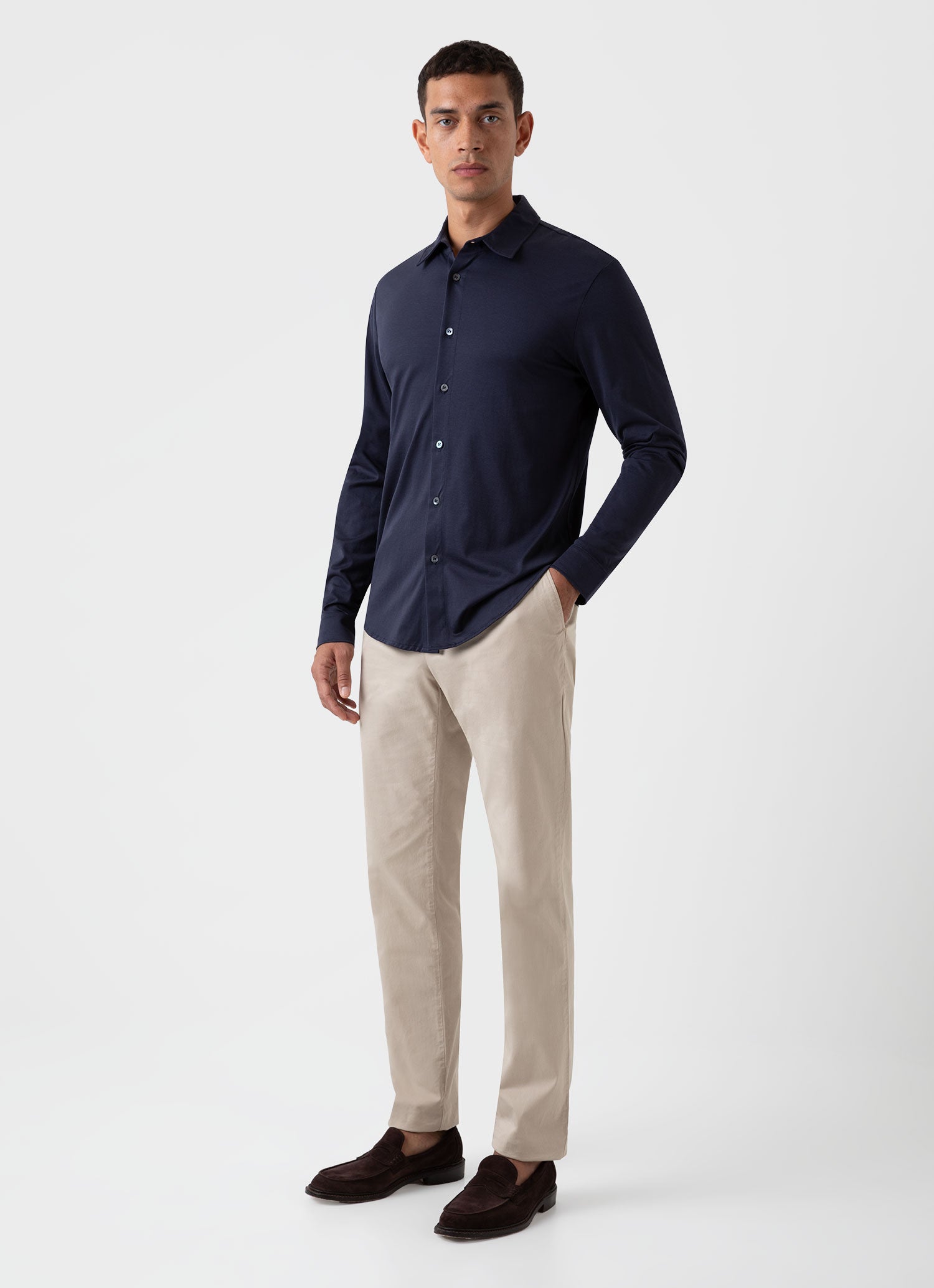 Men's Classic Jersey Shirt in Navy