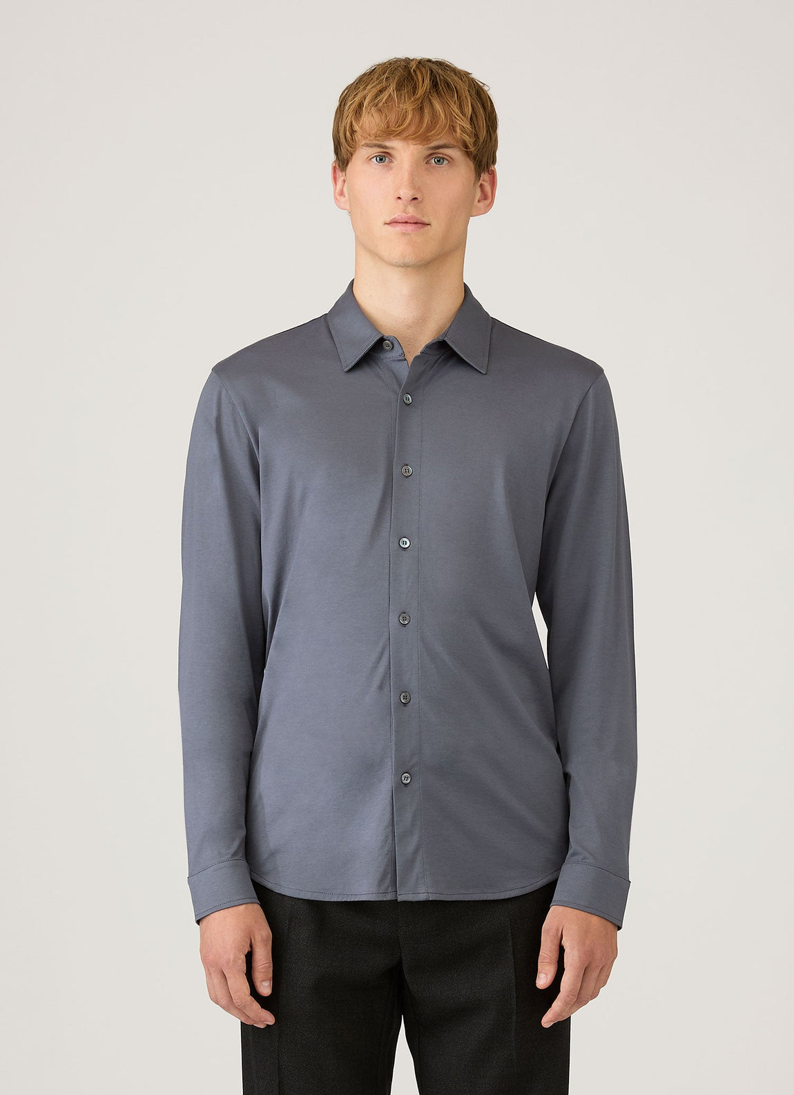 Men's Classic Jersey Shirt in Slate Blue