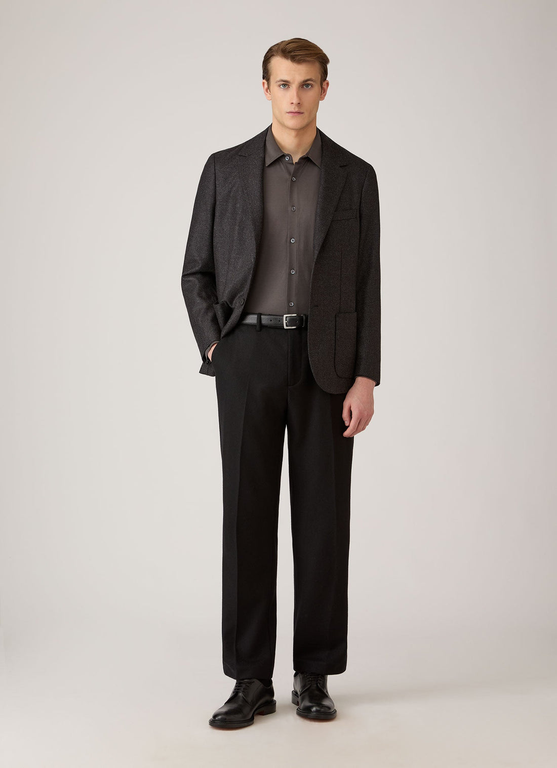 Men's Classic Jersey Shirt in Anthracite