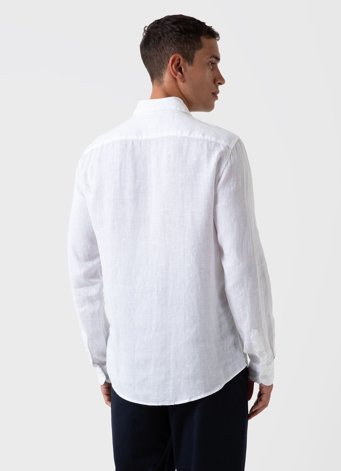 Men's Linen Shirt in White