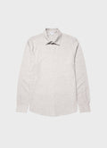 Men's Cotton Cashmere Piqué Shirt in Putty Melange