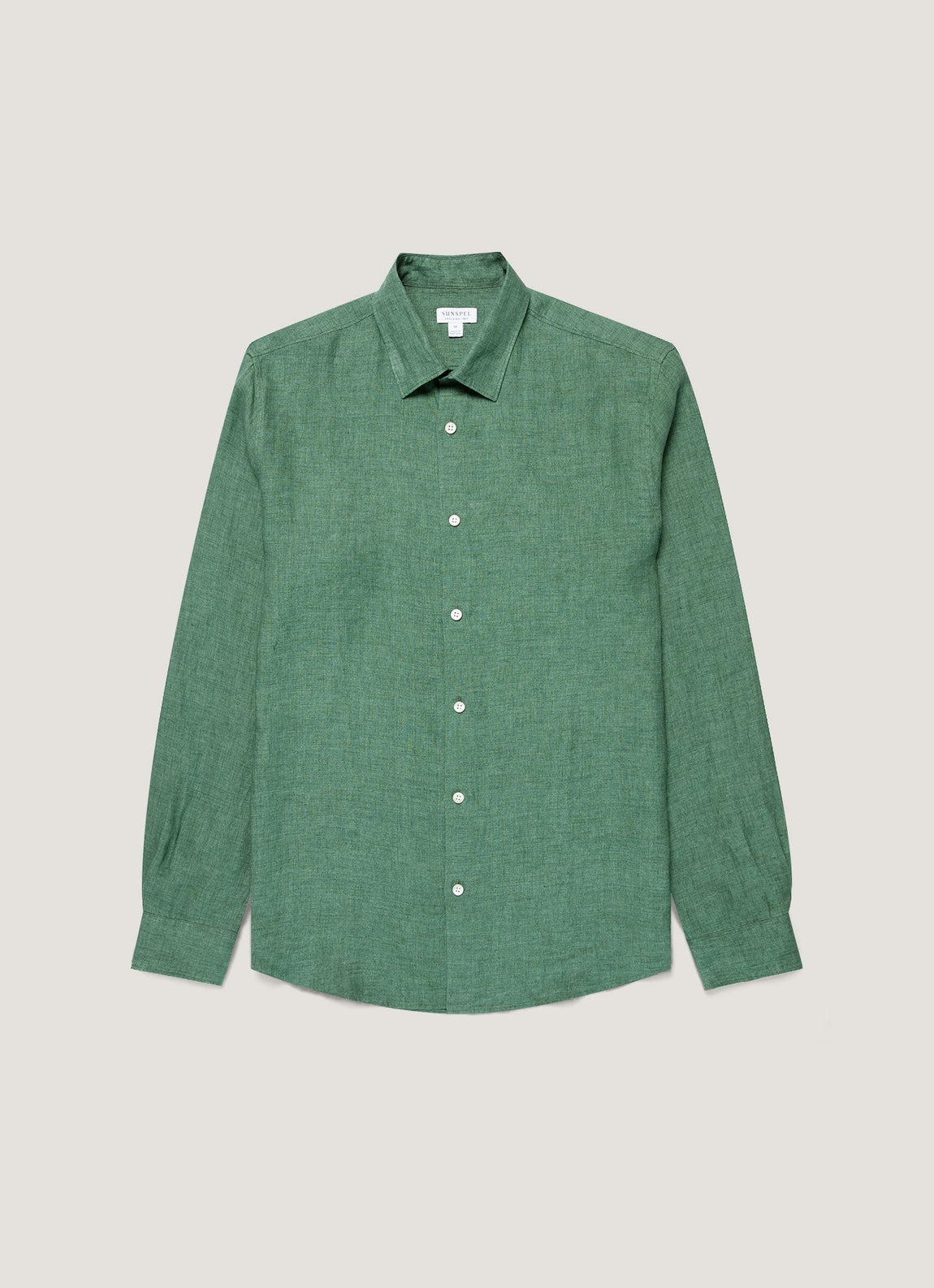 Men's Linen Shirt in Bright Green