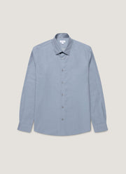 Men's Cotton Cashmere Shirt in Dark Blue