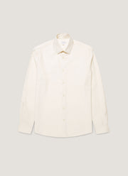 Men's Cotton Cashmere Shirt in Warm White