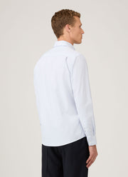 Men's Sea Island Cotton Shirt in Ink Blue