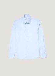 Men's Cotton Stretch Shirt in Light Blue