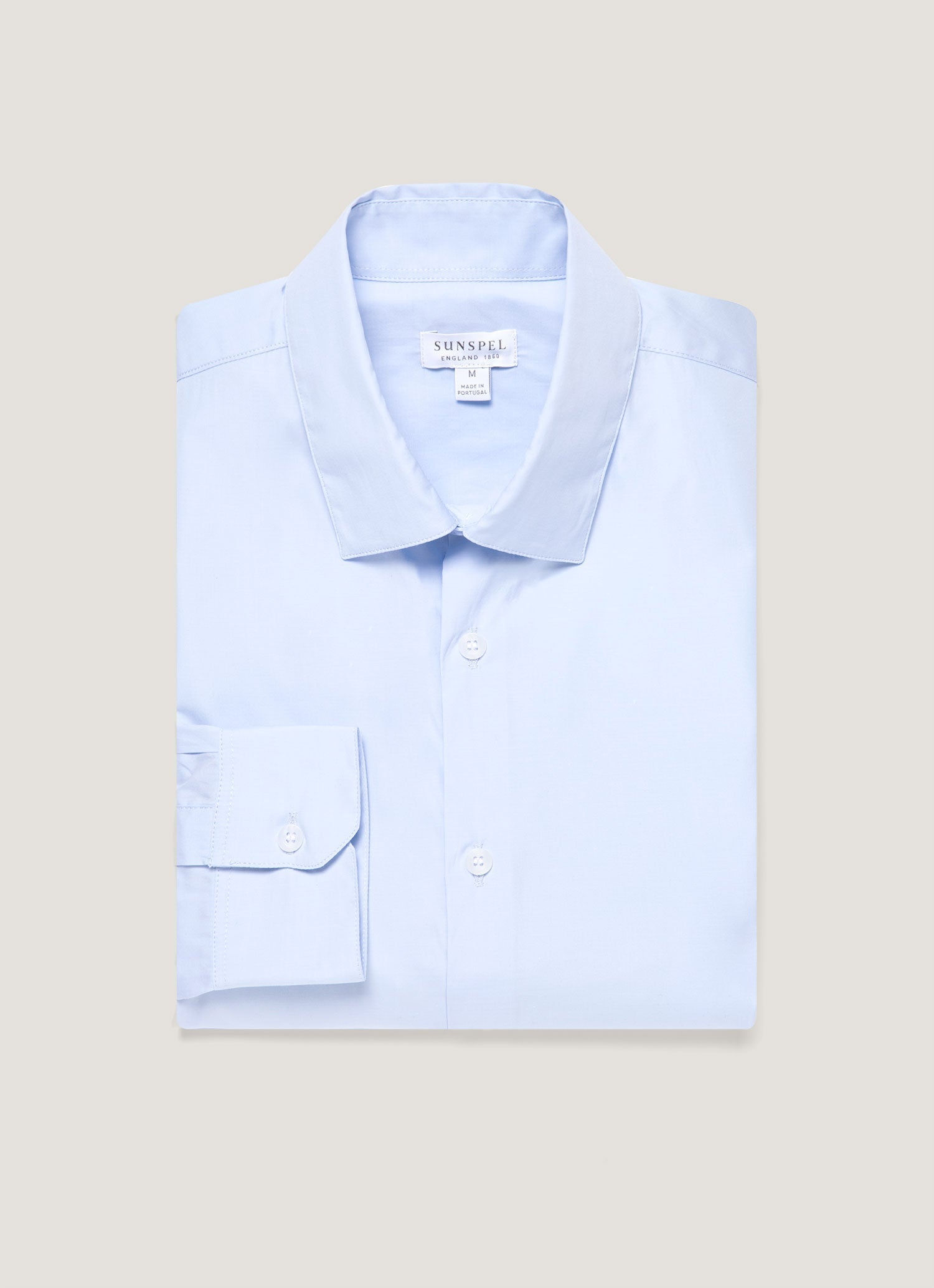 Men's Cotton Stretch Shirt in Light Blue