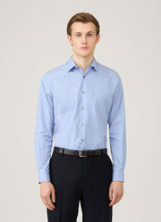 Men's Cotton Stretch Shirt in Dark Blue