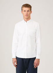 Men's Cotton Stretch Shirt in White