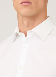 Men's Cotton Stretch Shirt in White