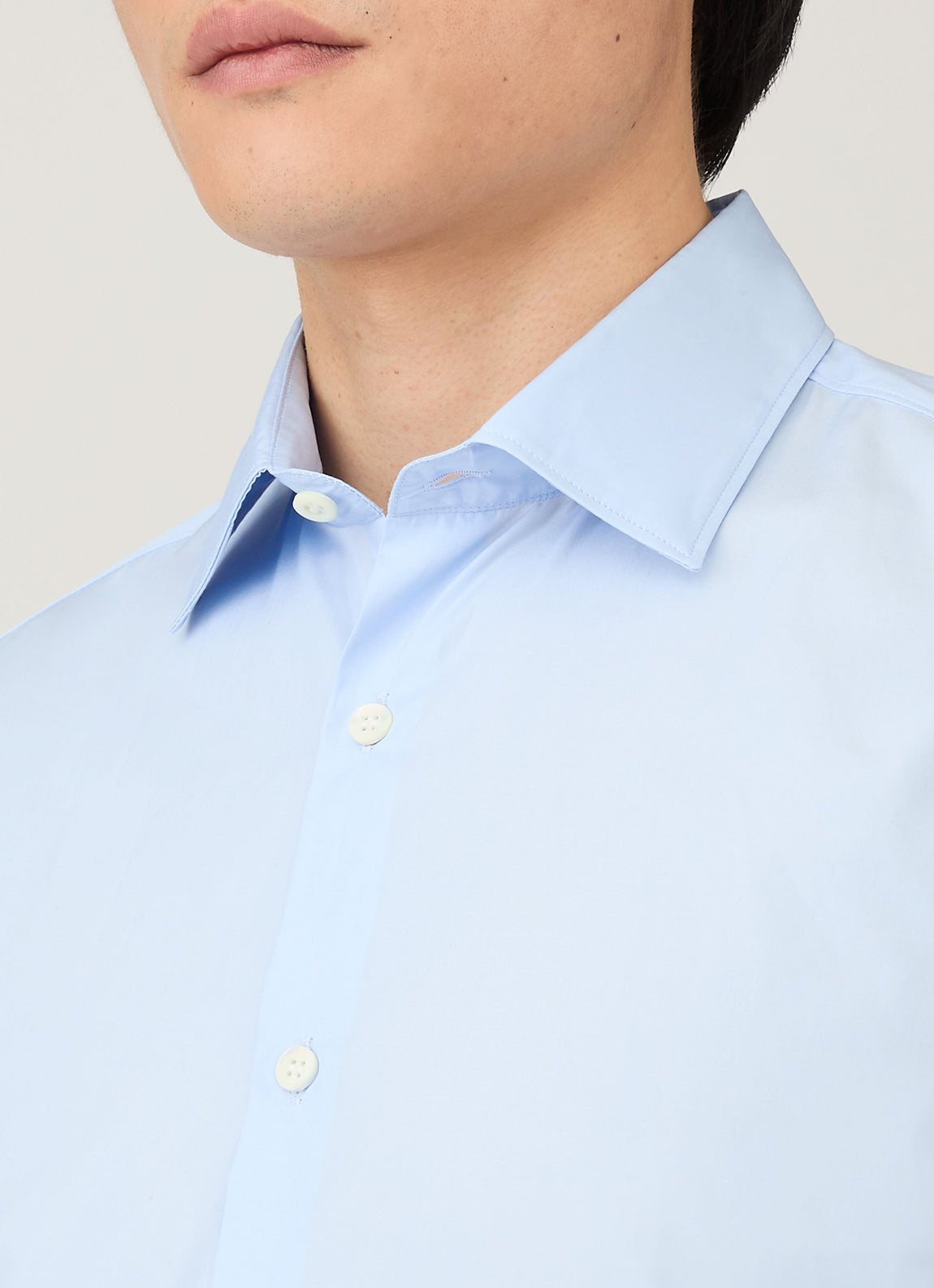 Men's Cutaway Collar Shirt in Light Blue