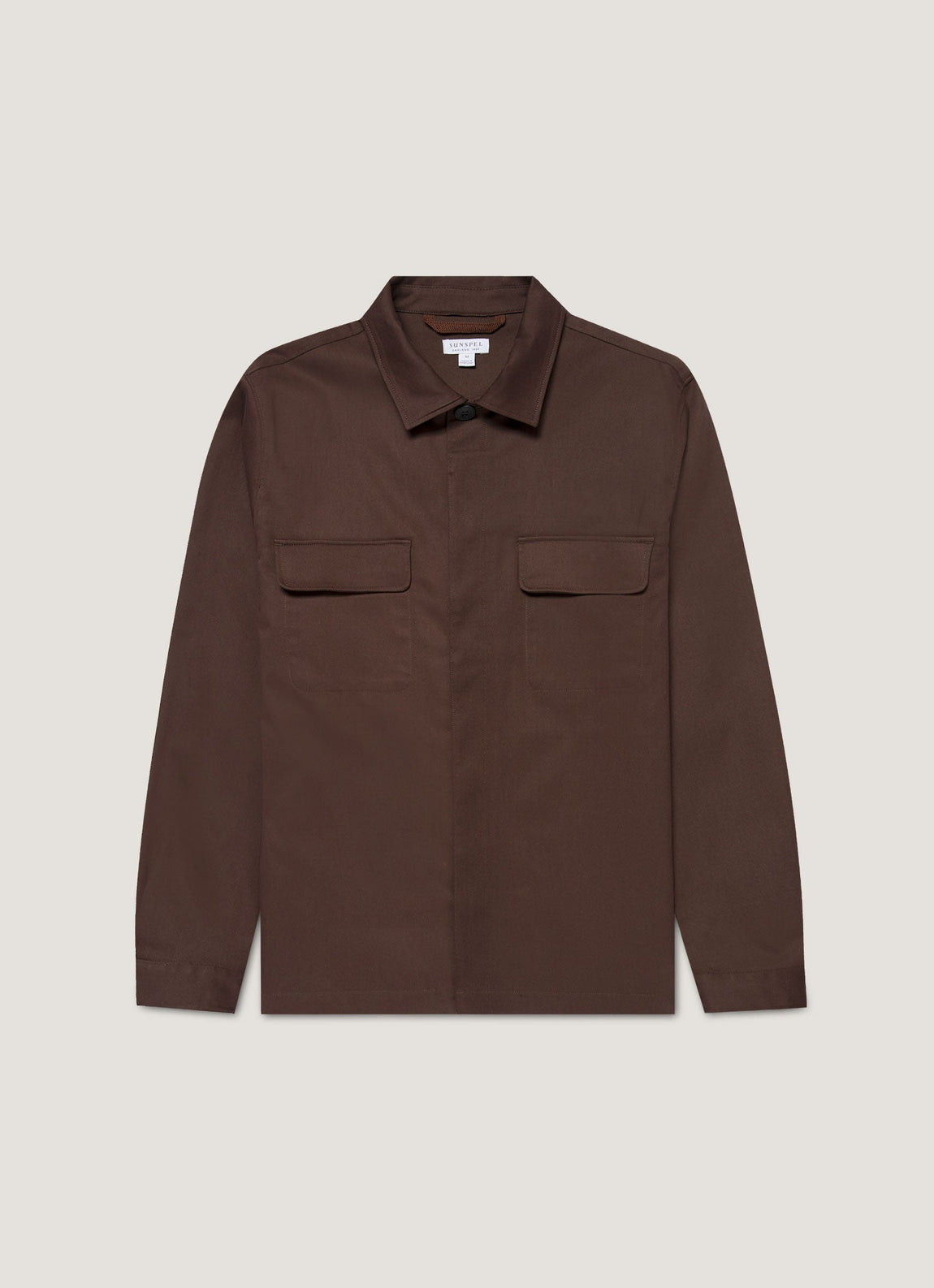 Men's Cotton Cashmere Overshirt in Truffle