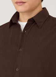 Men's Fine Cord Shirt in Truffle