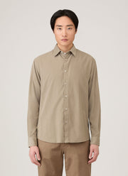 Men's Fine Cord Shirt in Fog