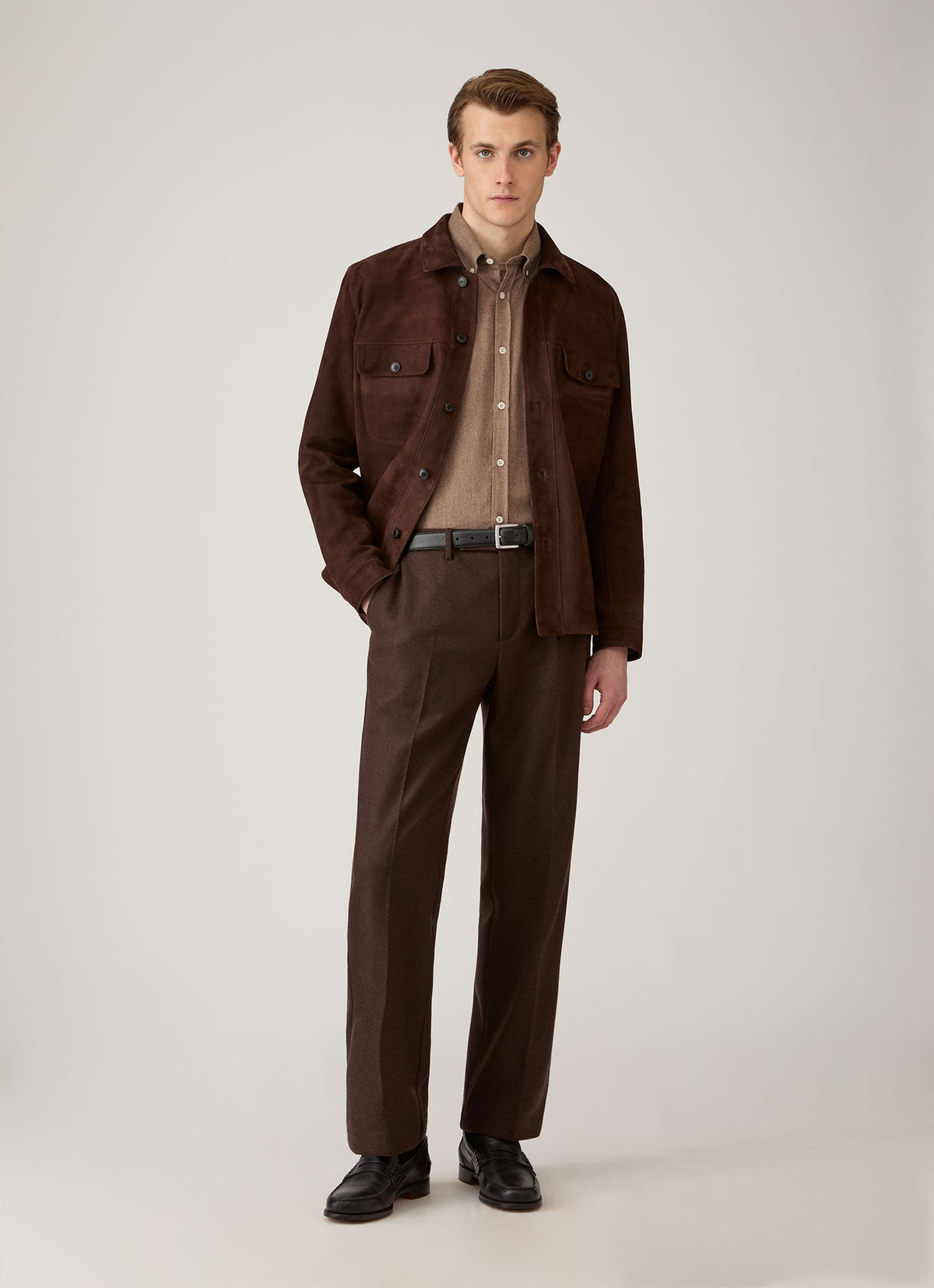 Men's Button Down Flannel Shirt in Cedar