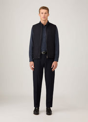 Men's Button Down Flannel Shirt in Navy