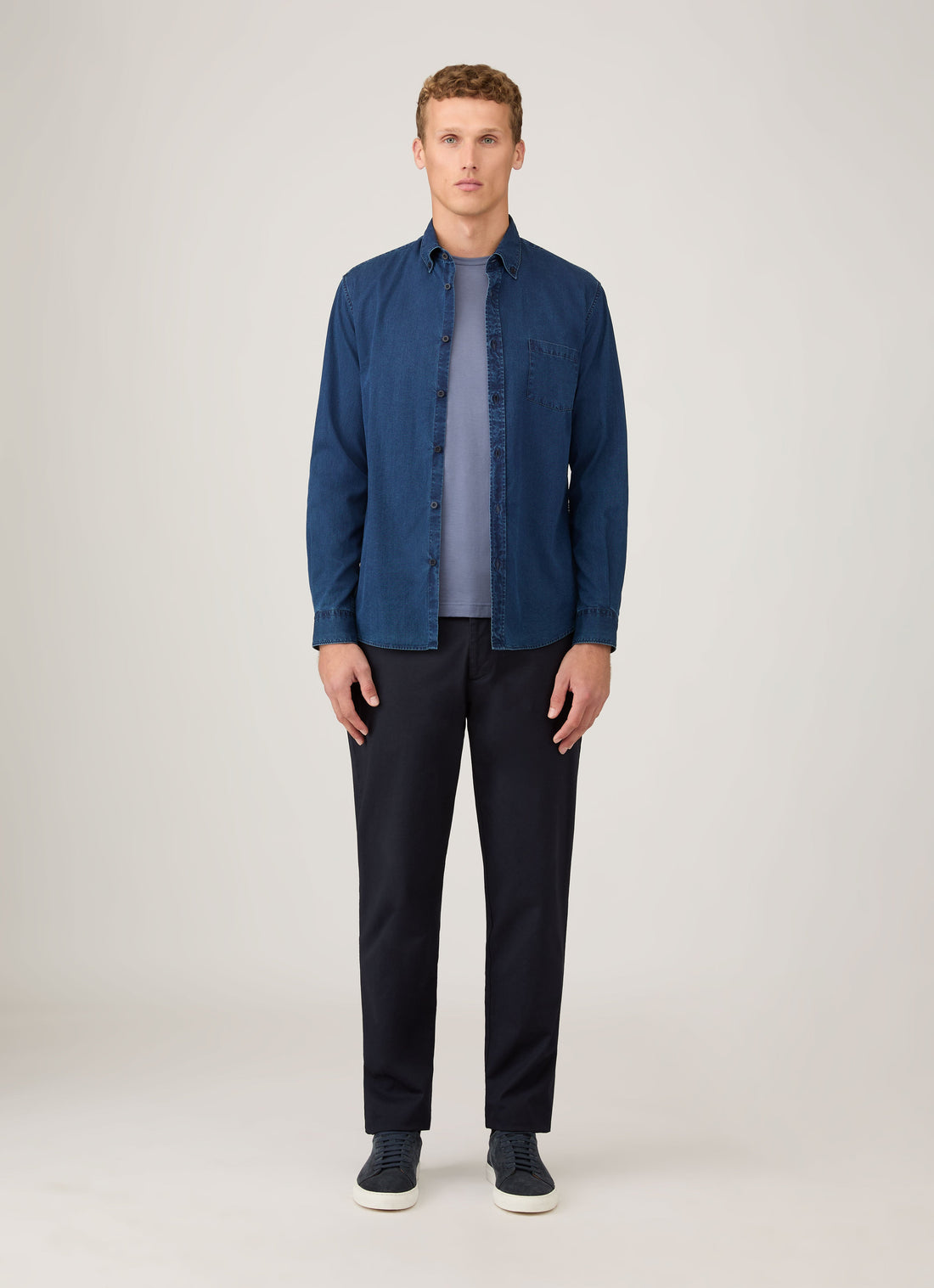 Button-Down Köperhemd