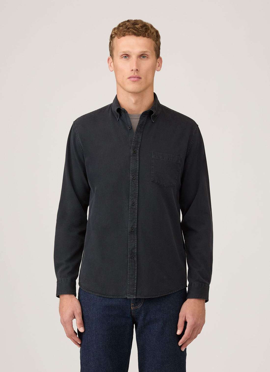 Button-Down Köperhemd
