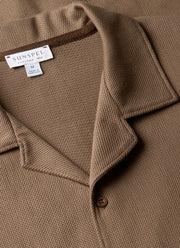 Men's Riviera Camp Collar Shirt in Dark Cedar