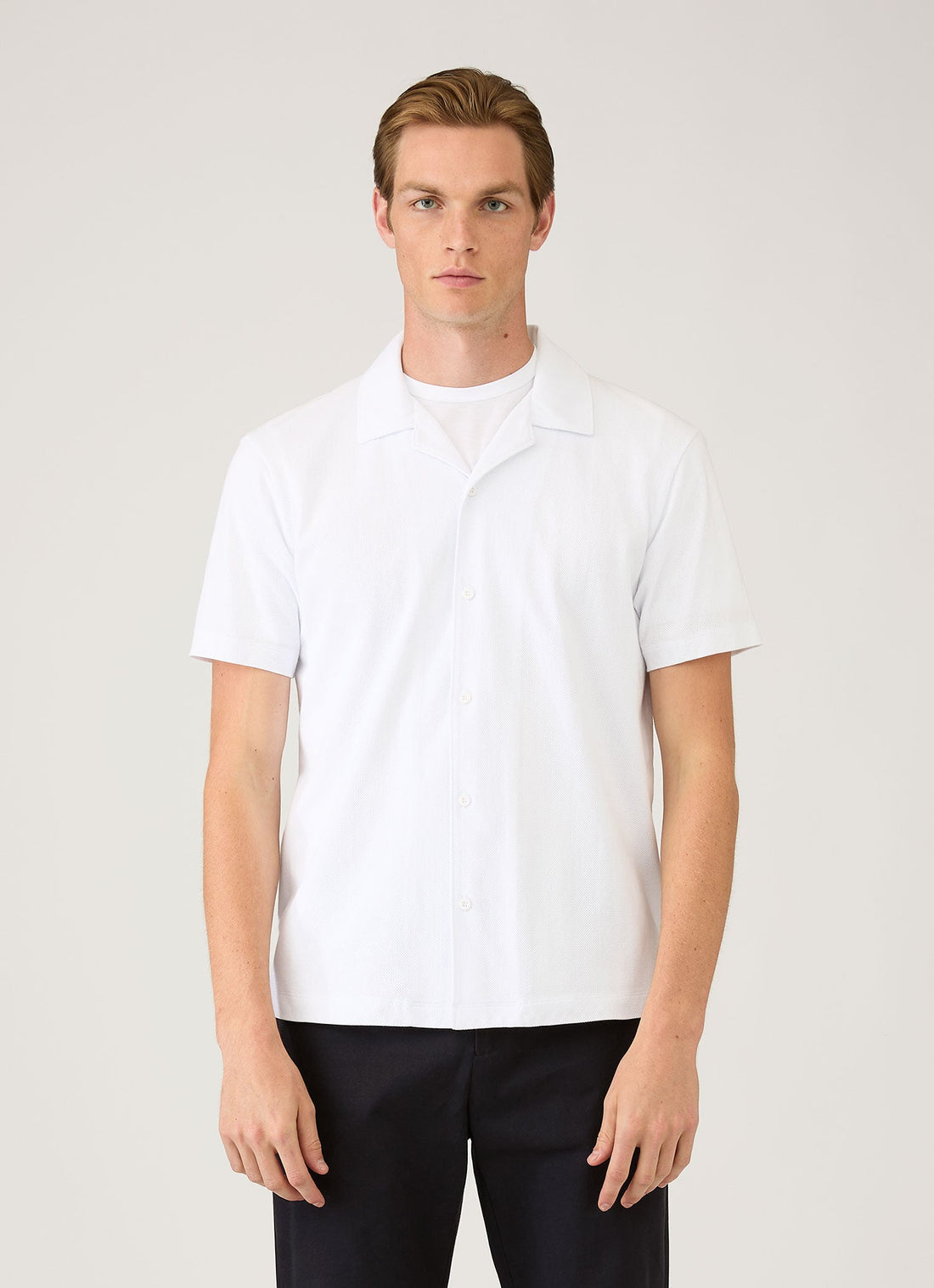 Men's Riviera Camp Collar Shirt in White
