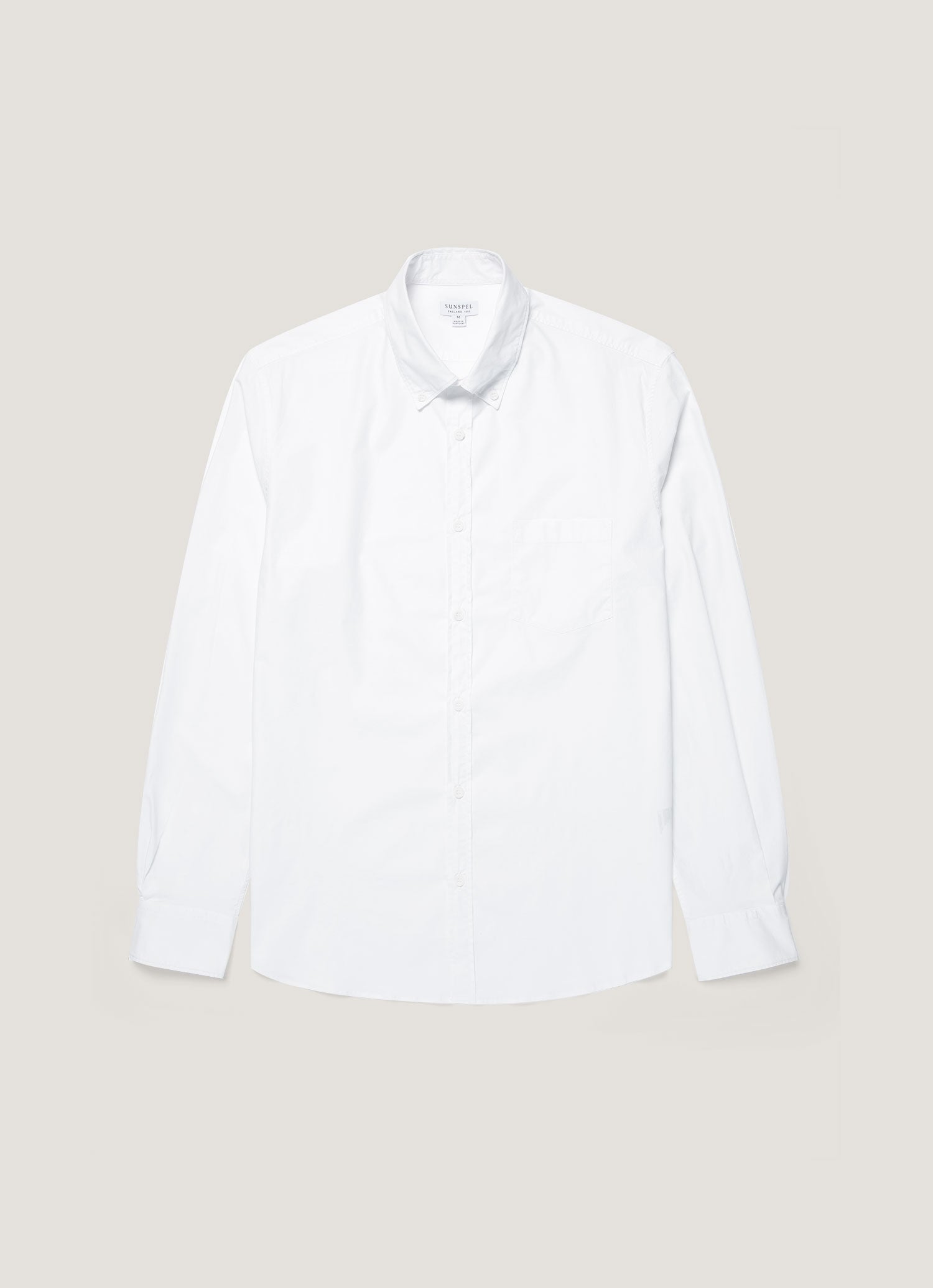 Men's Button Down Poplin Shirt in White