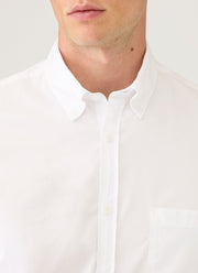 Men's Button Down Poplin Shirt in White
