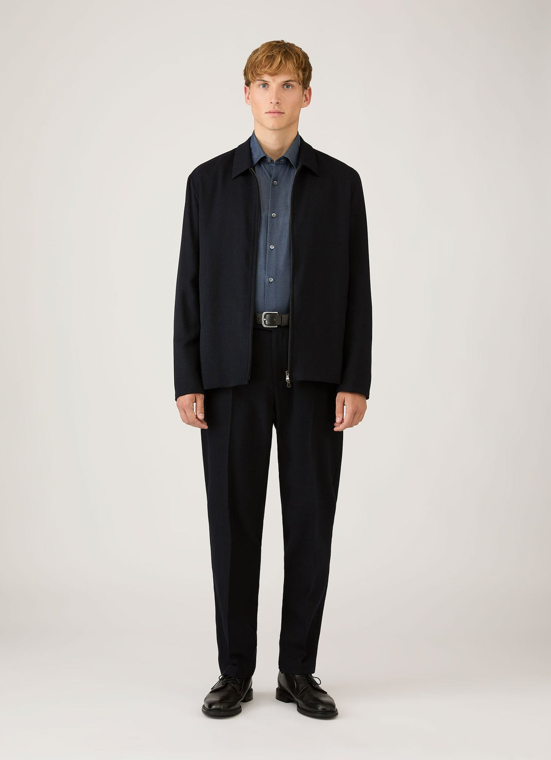 Men's Sea Island Cotton Shirt in Indigo