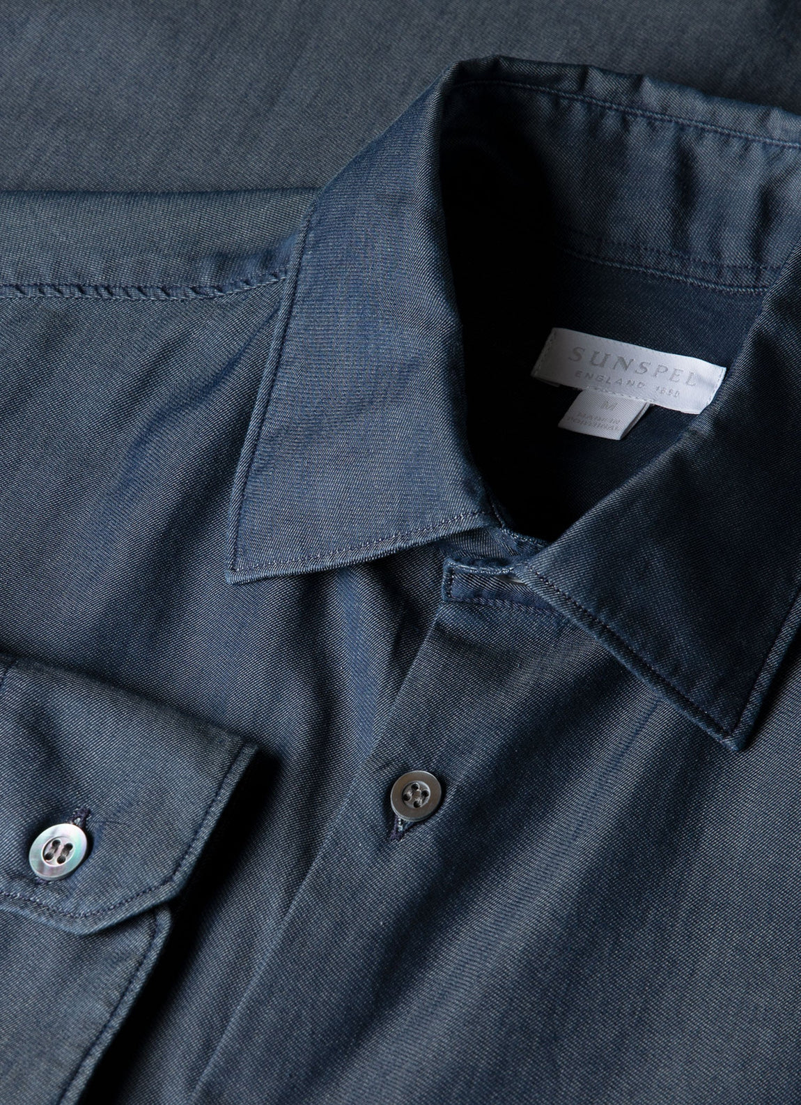 Men's Sea Island Cotton Shirt in Indigo