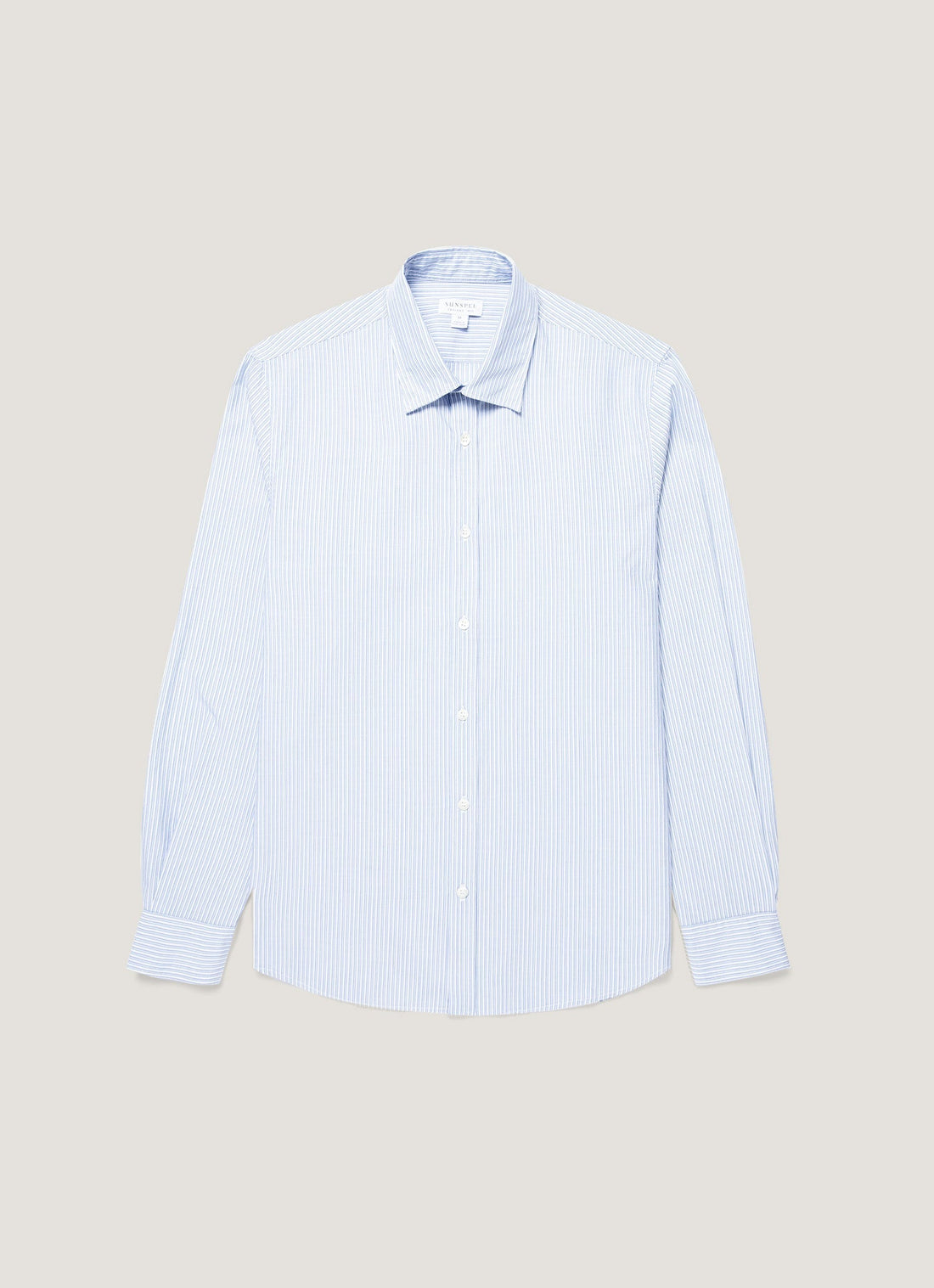 Men's Poplin Shirt in White/Blue/Navy