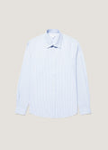 Men's Poplin Shirt in White/Blue/Navy