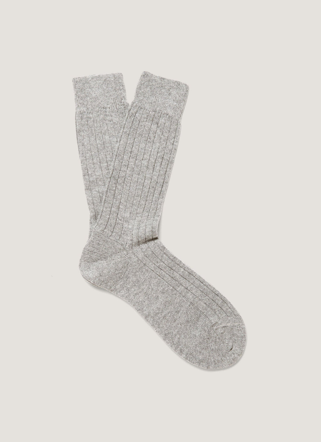 Gerippte Socken aus Kaschmir