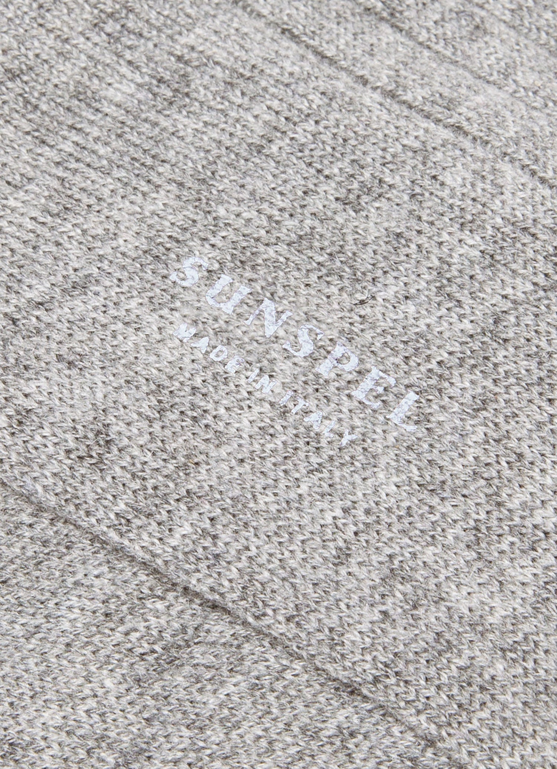 Men's Cashmere Ribbed Socks in Mid Grey Melange