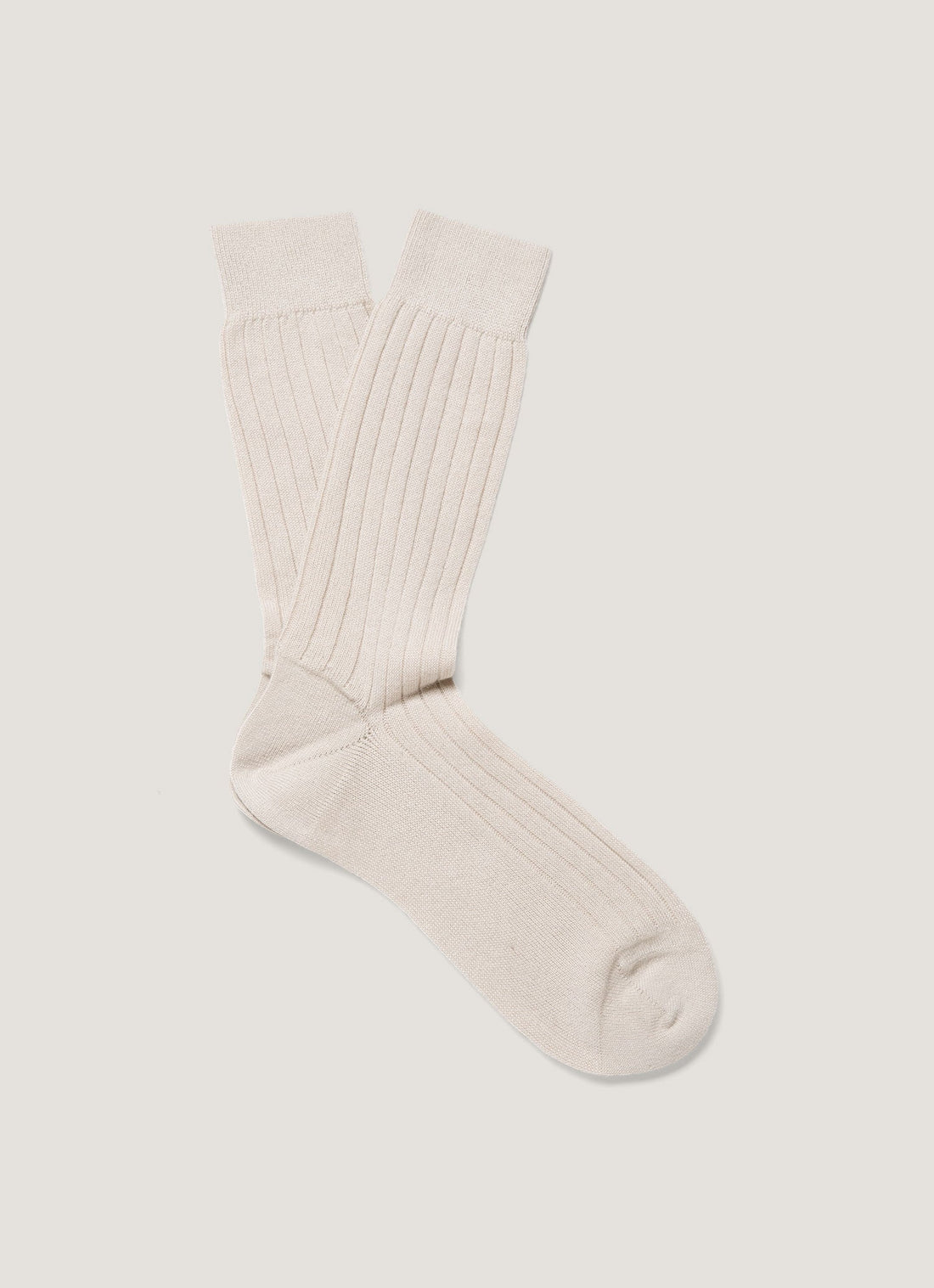 Gerippte Socken aus Kaschmir