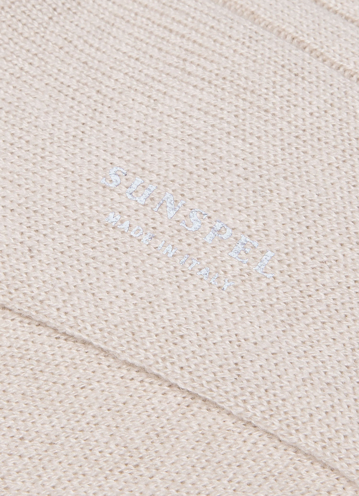 Men's Cashmere Ribbed Socks in Natural