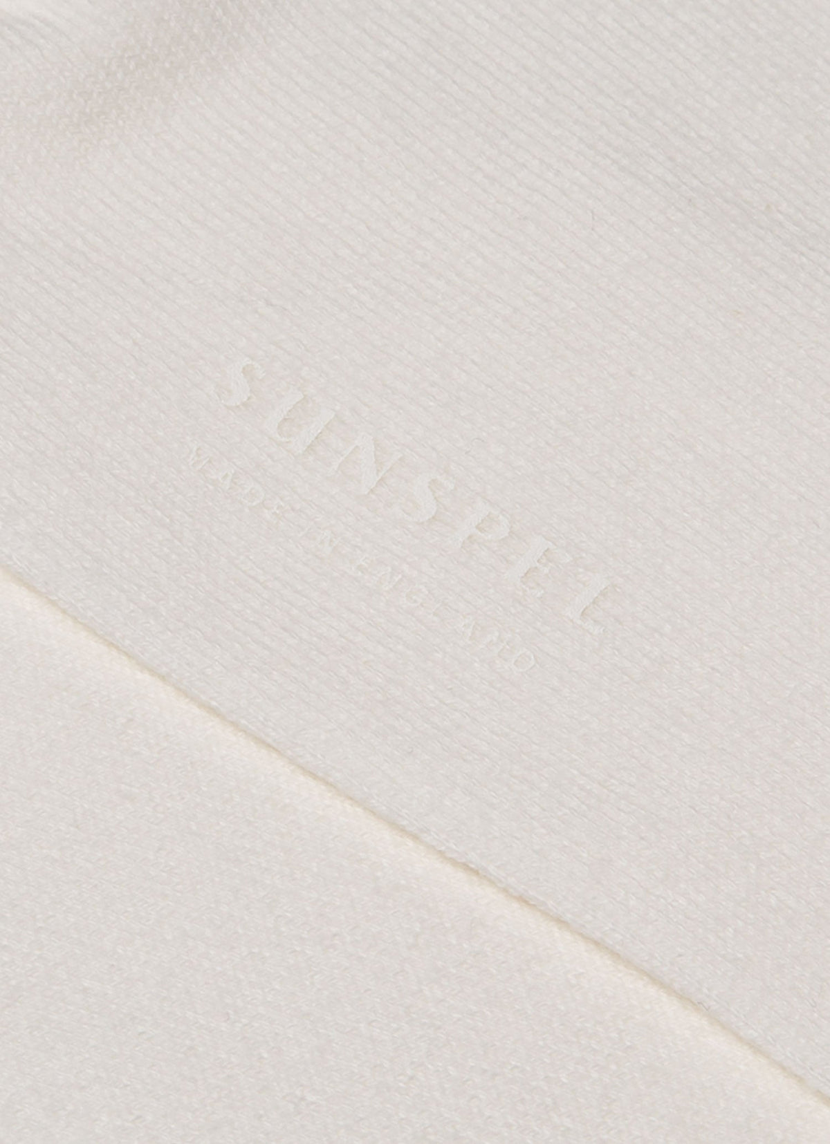 Men's Long Staple Cotton Socks in Archive White