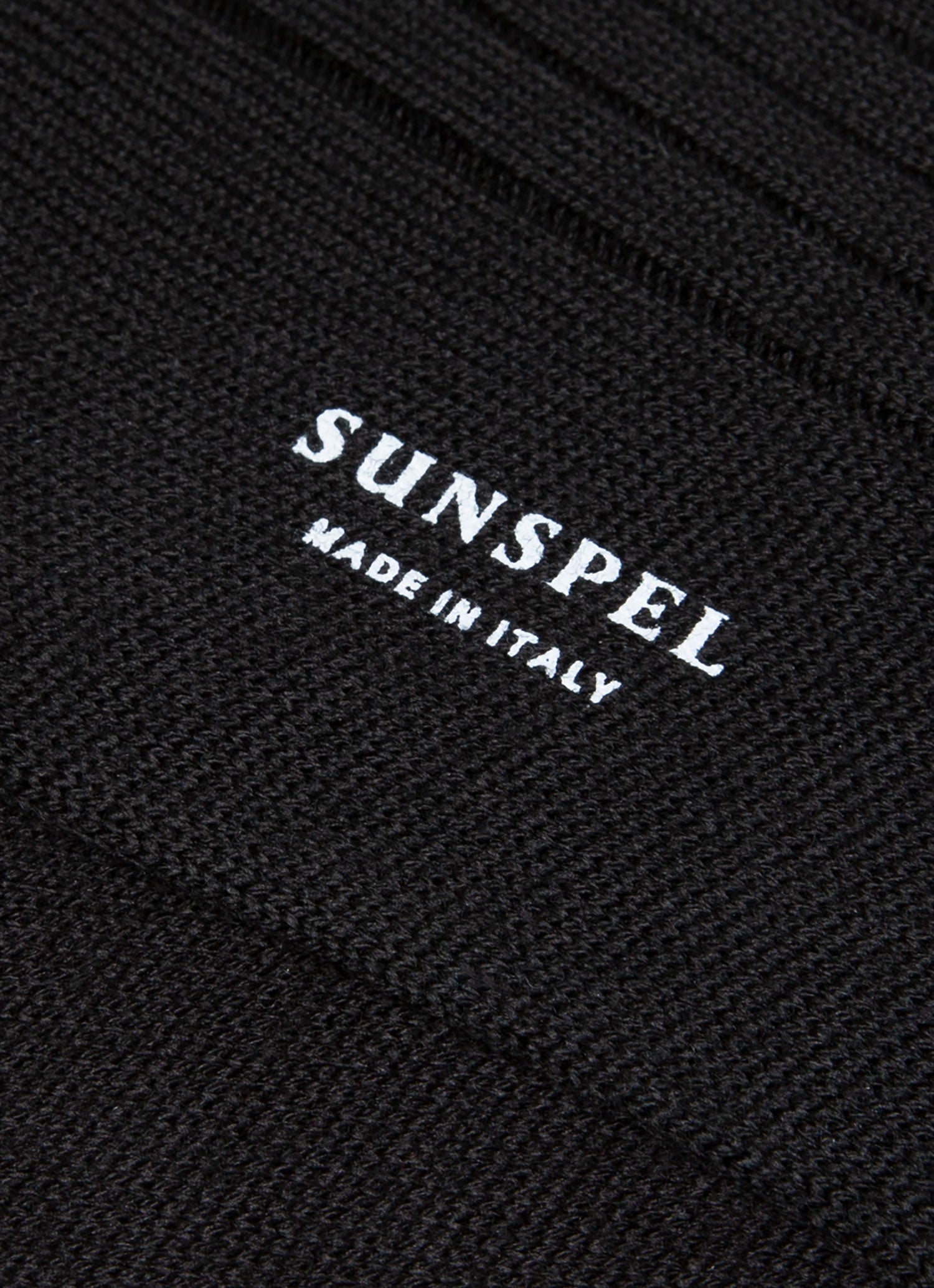 Men's Merino Wool Ribbed Socks in Black